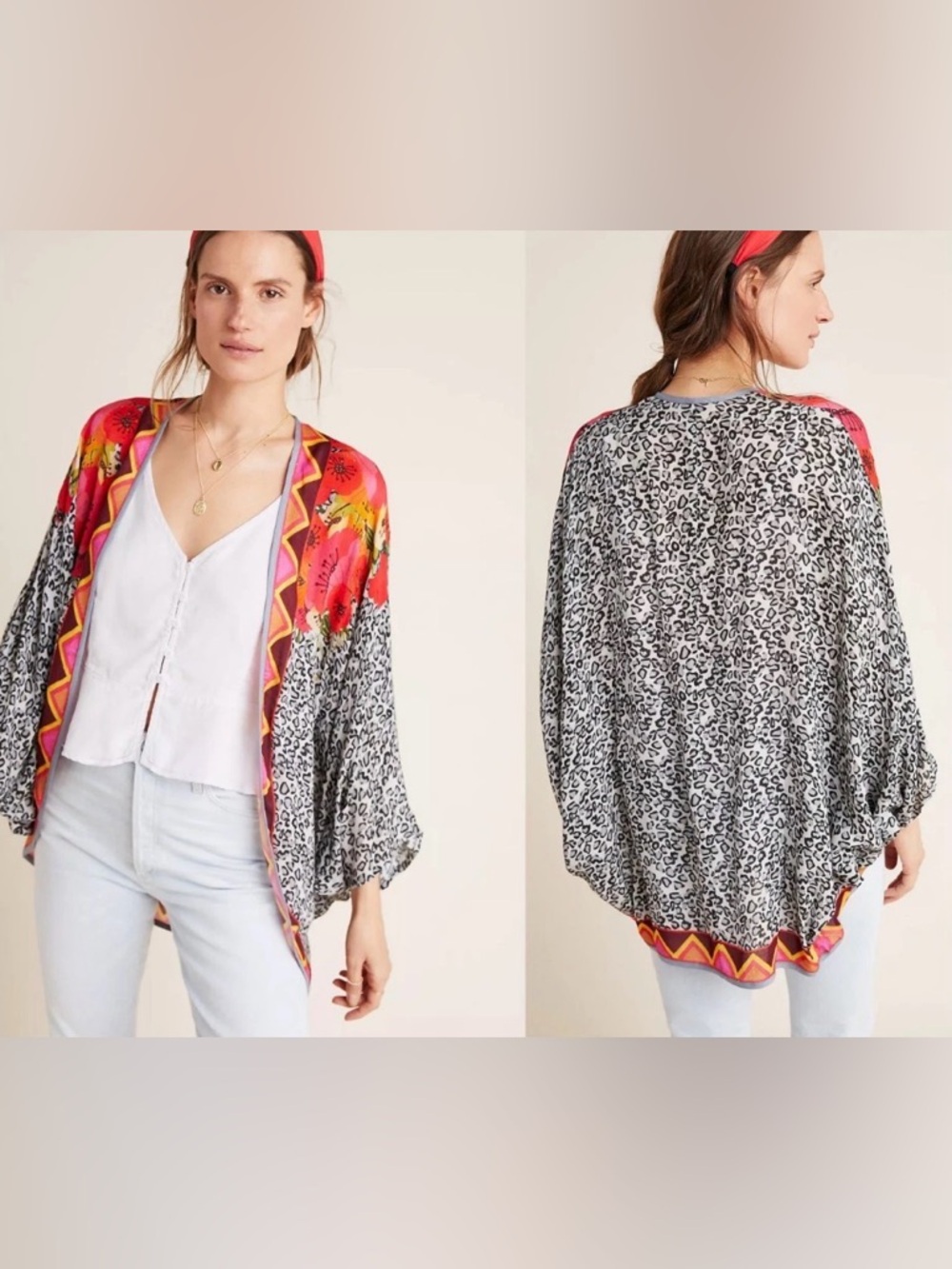 Blank London Frances Floral Kimono Top OS